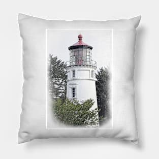 Umpqua River Lighthouse Sketched Pillow