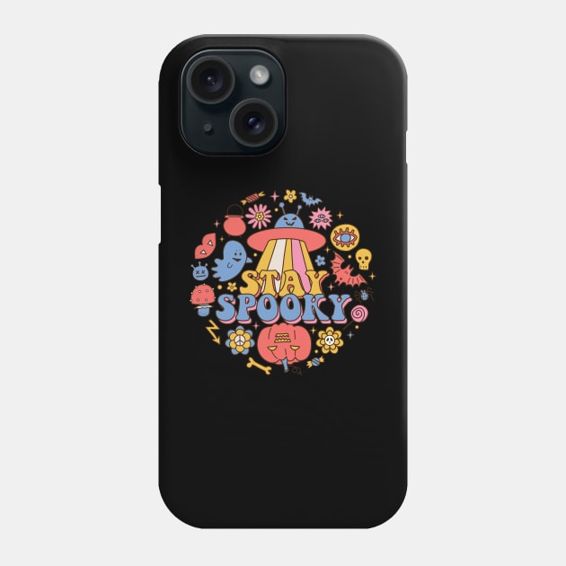 Stay spooky - 70s style retro vintage halloween Phone Case by RedCrunch