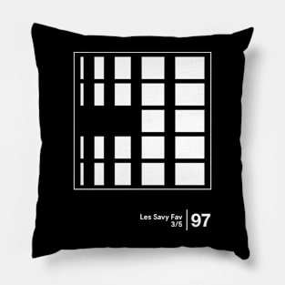 Les Savy Fav / Minimalist Graphic Artwork Design Pillow