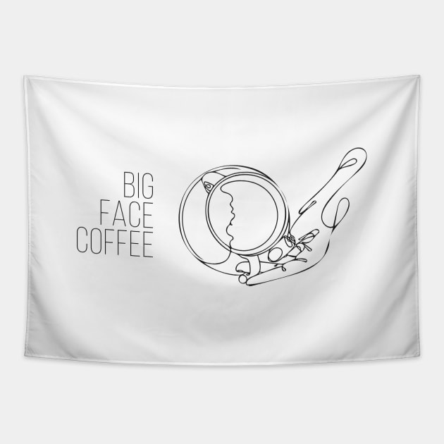 Coffee Time Cup of Big Face Coffee Tapestry by Acid_rain