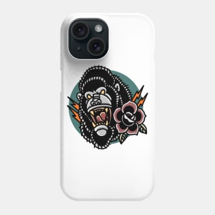 gorilla and rose tattoo Phone Case