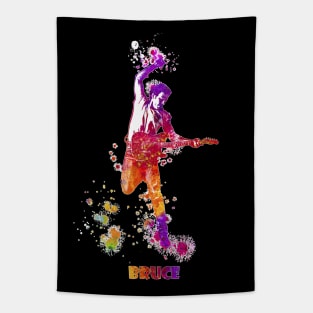 Bruce Springsteen The Boss Watercolor Splatter 03 Tapestry