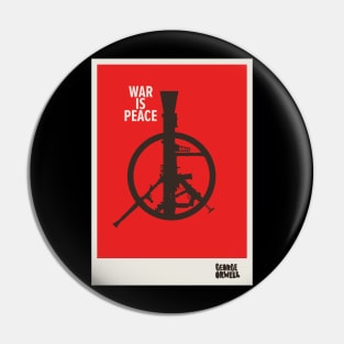 media manipulation, perversion of language, pacifism, freedom and warfare, peace sign Pin