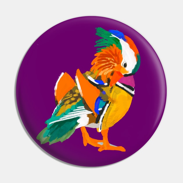 Mandarin duck Pin by santiaguer