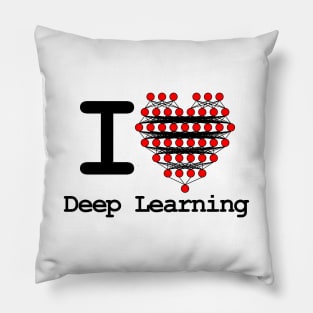 "I Love Deep Learning" Neural Networks Pillow