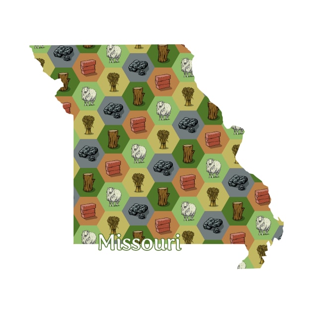 Missouri State Map Board Games by adamkenney