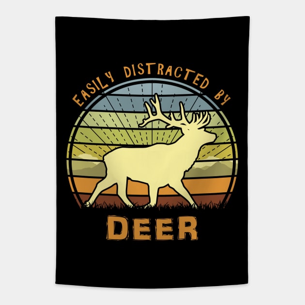 Easily Distracted By Deer Tapestry by Nerd_art