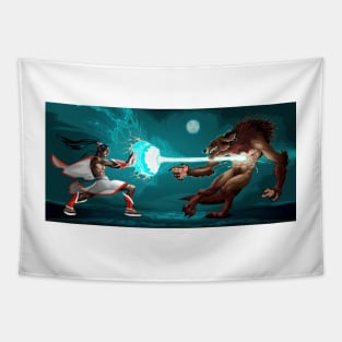 Fighting scene Tapestry