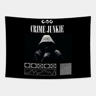 Dark Aesthetic Streetwear Inspired by Crime Junkie Podcast Tapestry