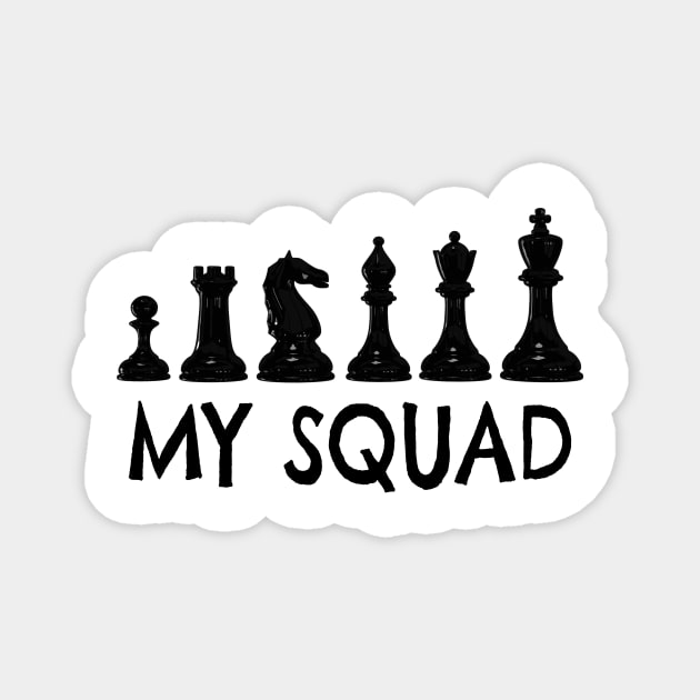 Chess Pieces Squad Magnet by PH-Design