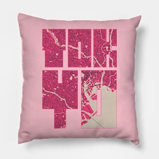 Tokyo, Japan City Map Typography - Blossom Pillow