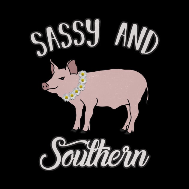 Sassy and Southern Cute Flower Daisy Pig by charlescheshire