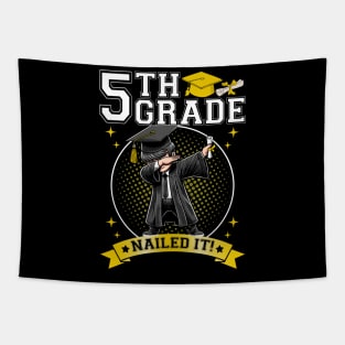 Dabbing Graduation Boys 5th Grade Nailed It Class Of 2024 Tapestry