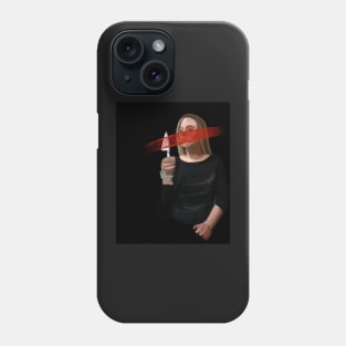 A woman with a knife Phone Case