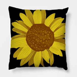 Flower sunflower yellow summer meadow Pillow