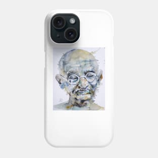 MAHATMA GANDHI watercolor portrait .3 Phone Case