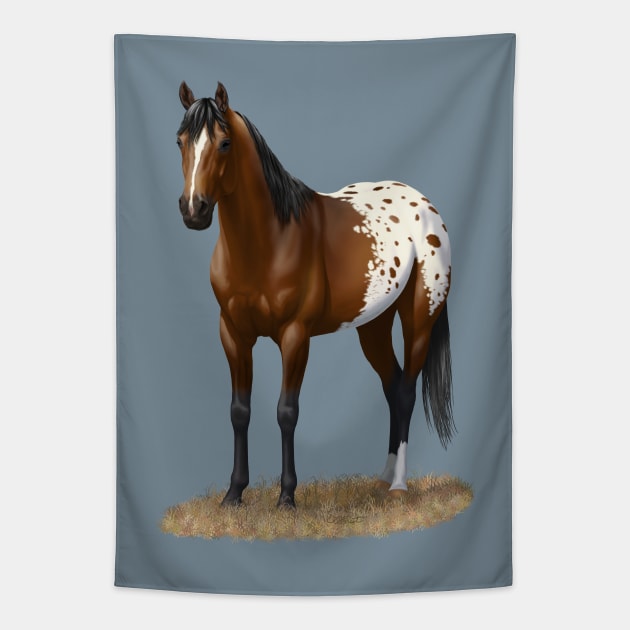 Beautiful Brown Bay Appaloosa Quarter Horse Tapestry by csforest