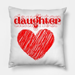 Family Matching Mommy Daddy Daughter Son Valentine Design Pillow