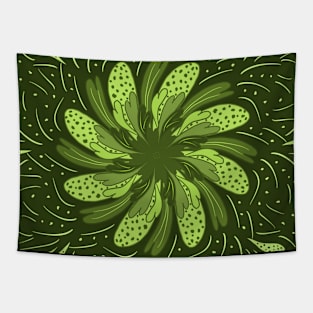 Green Flower Tapestry