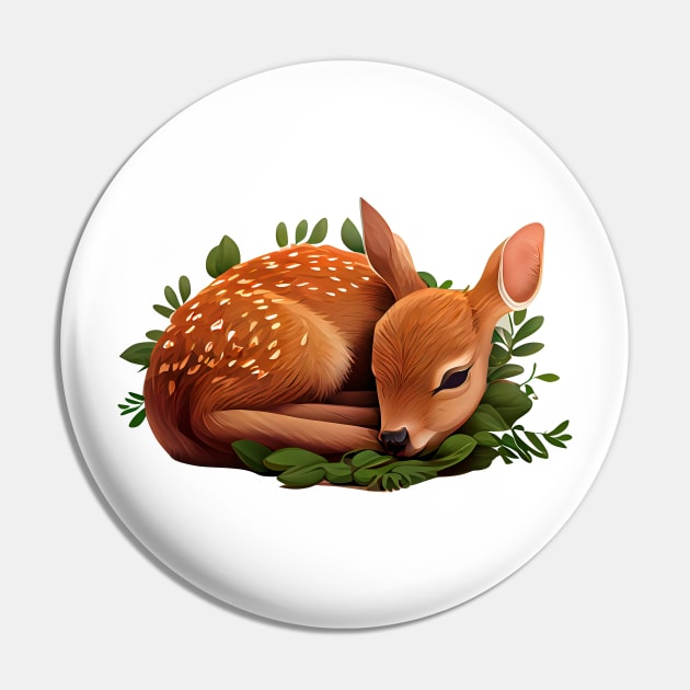 A baby deer sleeps in the brush Pin by lightsonfire