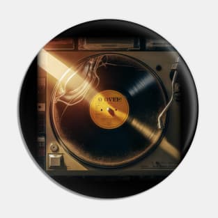 Vintage vinyl record Retro Pin