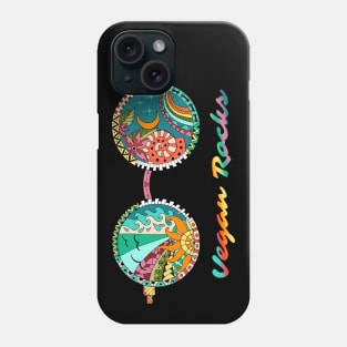 Cool VEGAN ROCKS Hippie Glasses Bohemian Free Spirit Phone Case