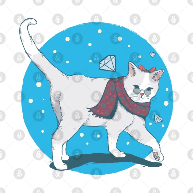 cat winter by dreamiedesire