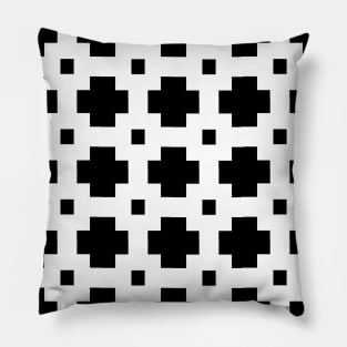 Black and White Breeze Block Design Pillow