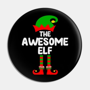 Awesome Elf Matching Family Group Christmas Party Pajama Pin