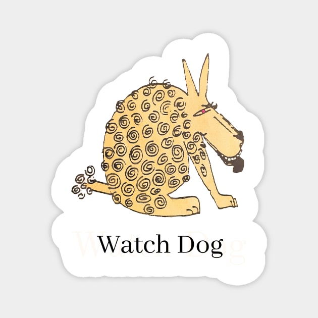 Watch Dog Magnet by MikeMargolisArt