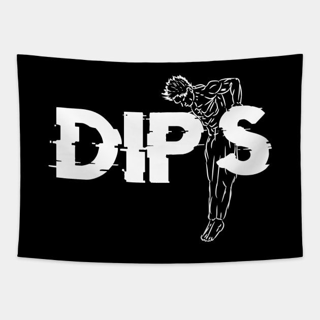 Dips Workout - Calisthenics Tapestry by Speevector