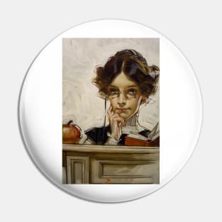 Teacher (1909), Joseph Christian Leyendecker Pin