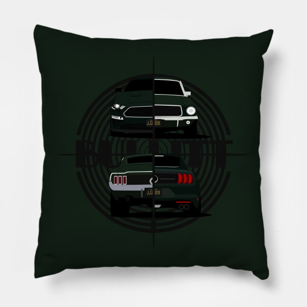 Bullitt Generations Pillow by AutomotiveArt