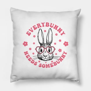 Bunny with glasses Pillow