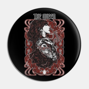 The Tattooed Queen - Gothic Heavy Metal Pin