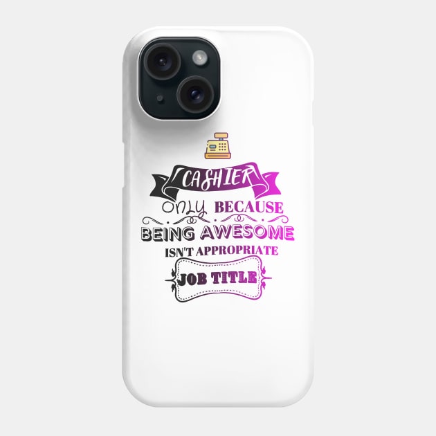 cashier job tittle Phone Case by Ria_Monte