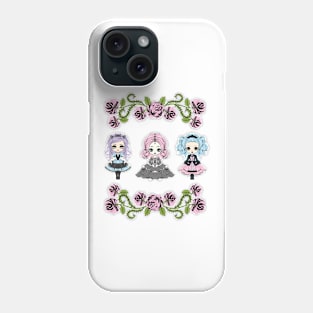 Pastel Goth Doll Trio Phone Case