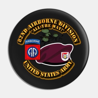 82nd Airborne Div - Beret - Mass Tac - Maroon  - 1 Recon Sqn 17th Cav Pin