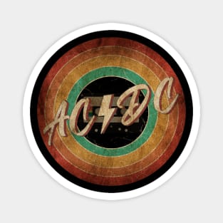 AC/DC Vintage Circle Art Magnet