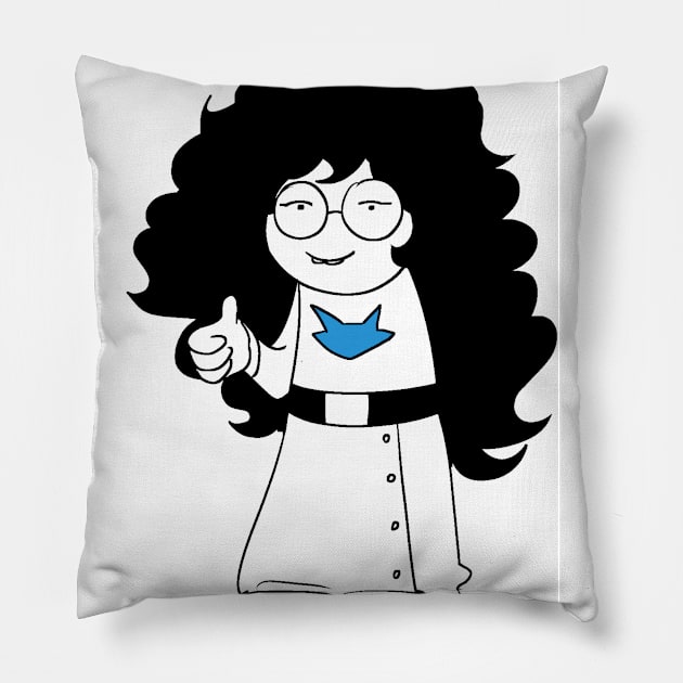 thumbs up jade Pillow by borkb