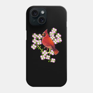 Red Cardinal dogwood flower North Carolina Virginia Phone Case