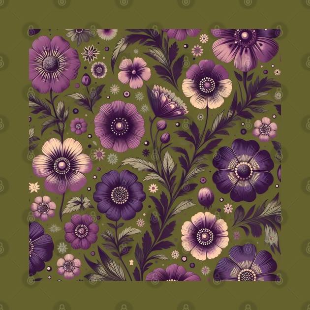 Purple Flowers by Jenni Arts