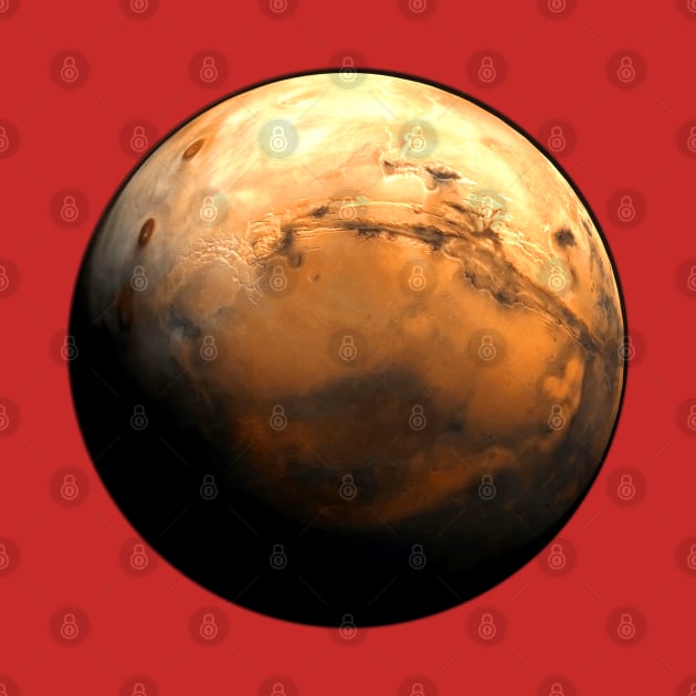 Mars Globe Rendering (based on real photo) by SPACE ART & NATURE SHIRTS 