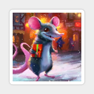 Cute Rat Drawing Magnet