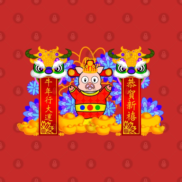 CNY: FORTUNE PIG'S YEAR OF THE OX BLESSINGS by cholesterolmind