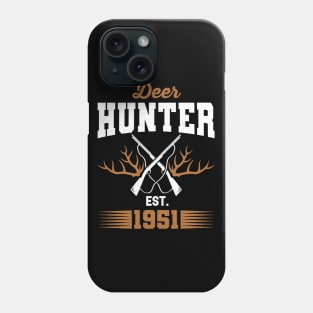 Gifts for 70 Year Old Deer Hunter 1951 Hunting 70th Birthday Gift Ideas Phone Case