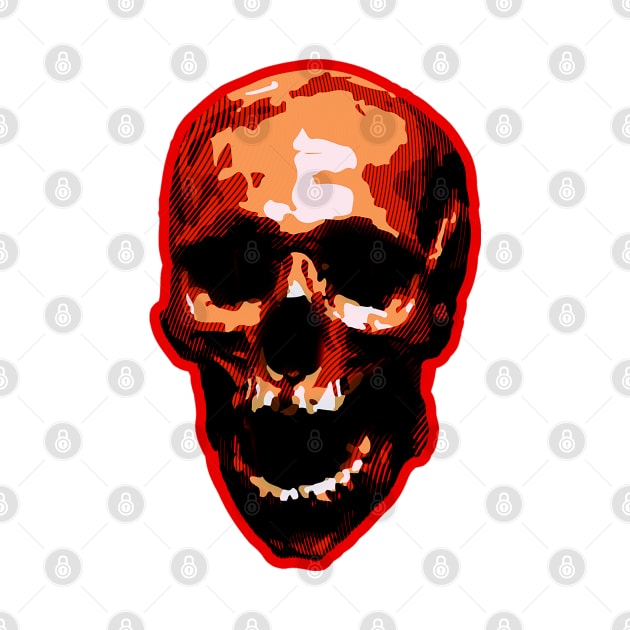 Zed The Red Dead Skeleton Head by Backwoods Design Co