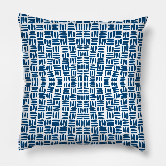 STRIPES PATTERN BLUE Pillow by MAYRAREINART