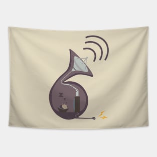 Sleeping Creature in French Horn Tapestry