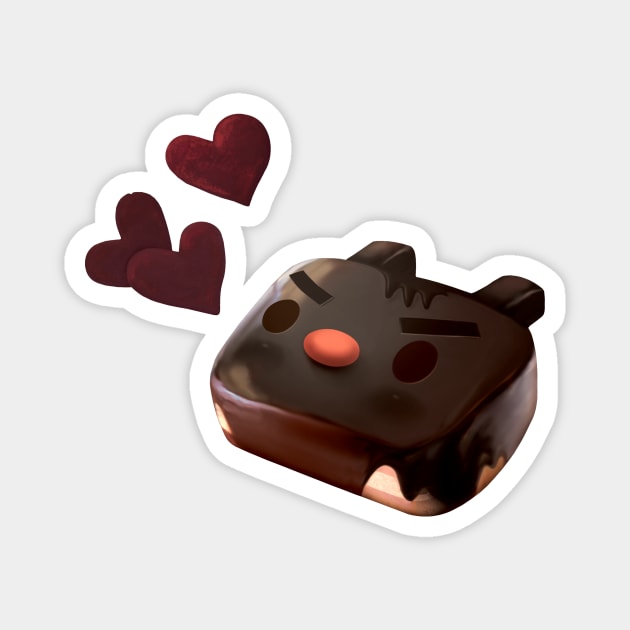 Chocolate Brownie Magnet by zkozkohi